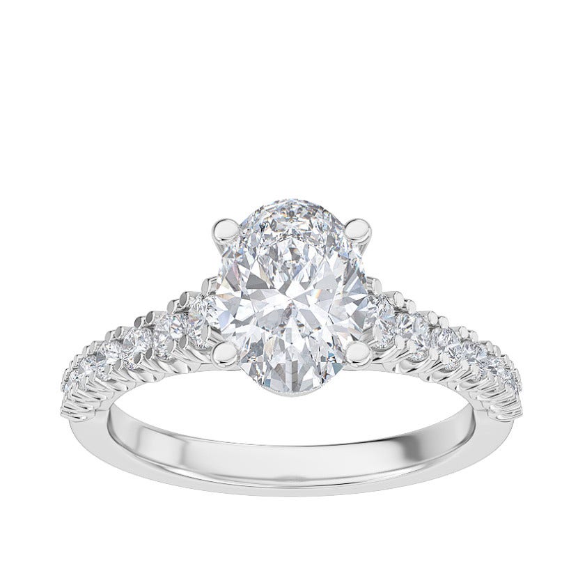 Forevermade 2-1/5 ct. tw. Lab-Grown Oval Diamond Engagement Ring in 14K White Gold