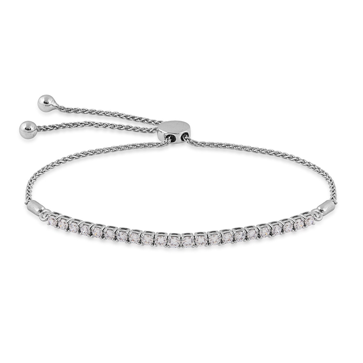 Forevermade' Lab Grown Diamond 1 ct. tw. Bolo Bracelet in 10K White Gold - LBF01404-0W