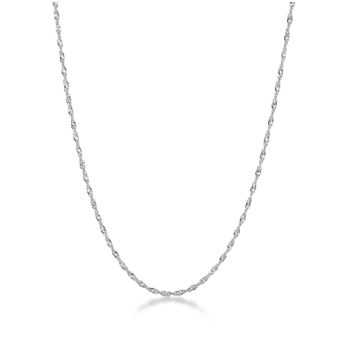 .5mm 18" Singapore Chain in 14K White Gold