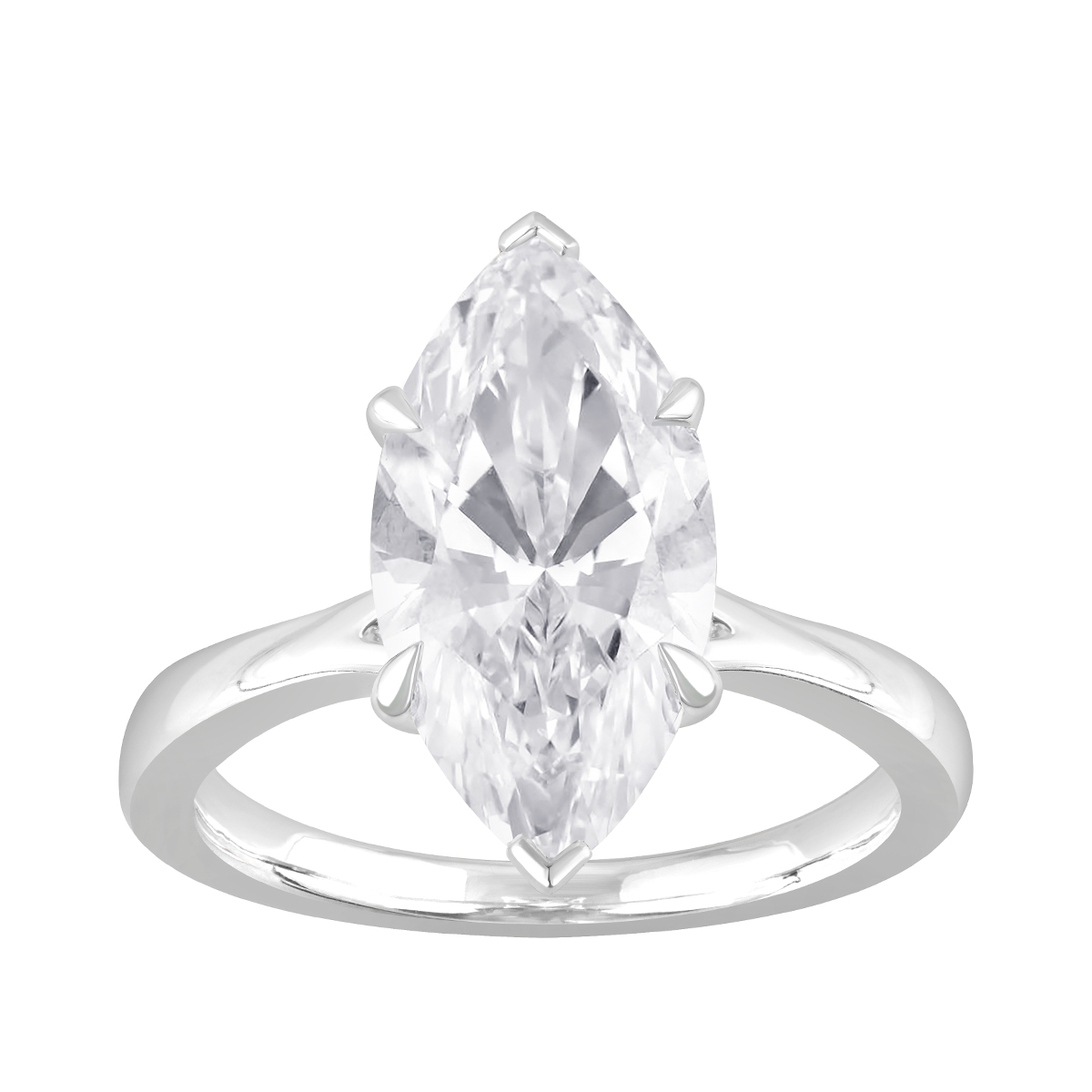Forevermade 5 ct. tw. Lab-Grown Marquise Diamond Solitaire Engagement Ring in 14K White Gold
