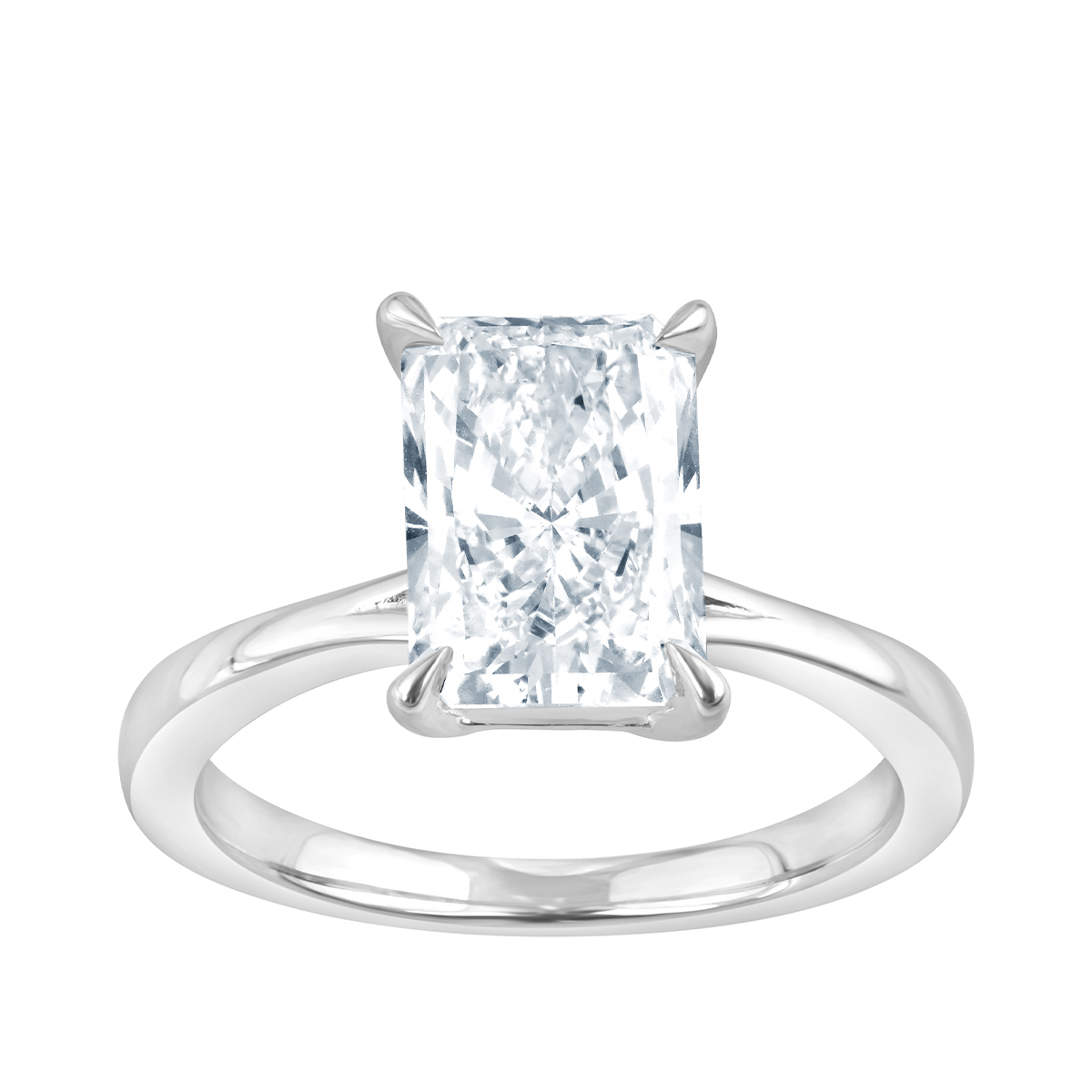 Forevermade 3 ct. tw. Lab-Grown Radiant Cut Diamond Solitaire Engagement Ring in 14K White Gold