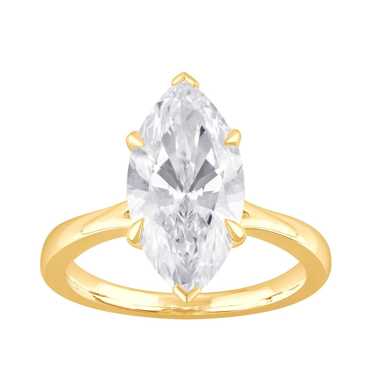 Forevermade 4 ct. tw. Lab-Grown Marquise Diamond Solitaire Engagement Ring in 14K Yellow Gold