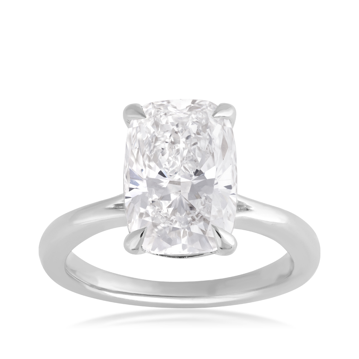 Forevermade 4 ct. tw. Lab-Grown Elongated Cushion Diamond Solitaire Engagement Ring in 14K White Gold