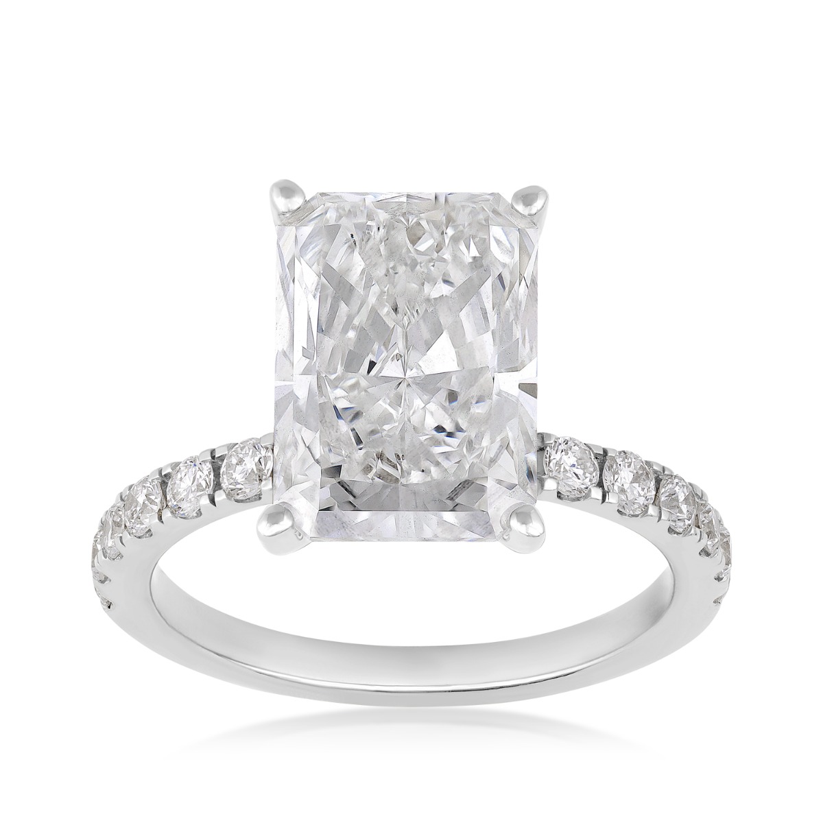 Forevermade 5-1/2 ct. tw. Lab-Grown Radiant Cut Diamond Hidden Halo Engagement Ring in 14K White Gold