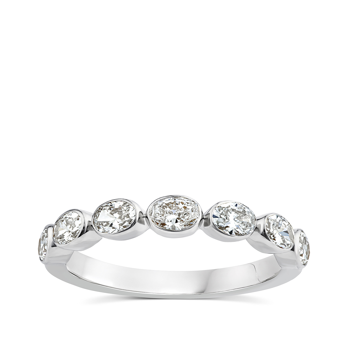 Forevermade 1 ct. tw. Lab-Grown Oval Diamond Anniversary Ring in 10K White Gold