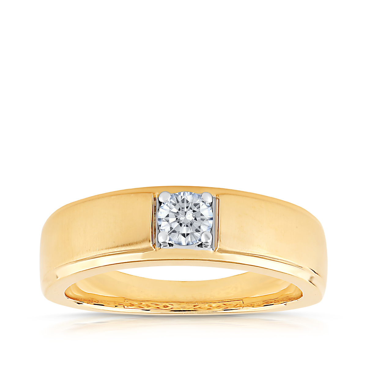 Forevermade Men's 1/3 ct. tw. Lab-Grown Round Brilliant Diamond Ring in 10K Yellow Gold