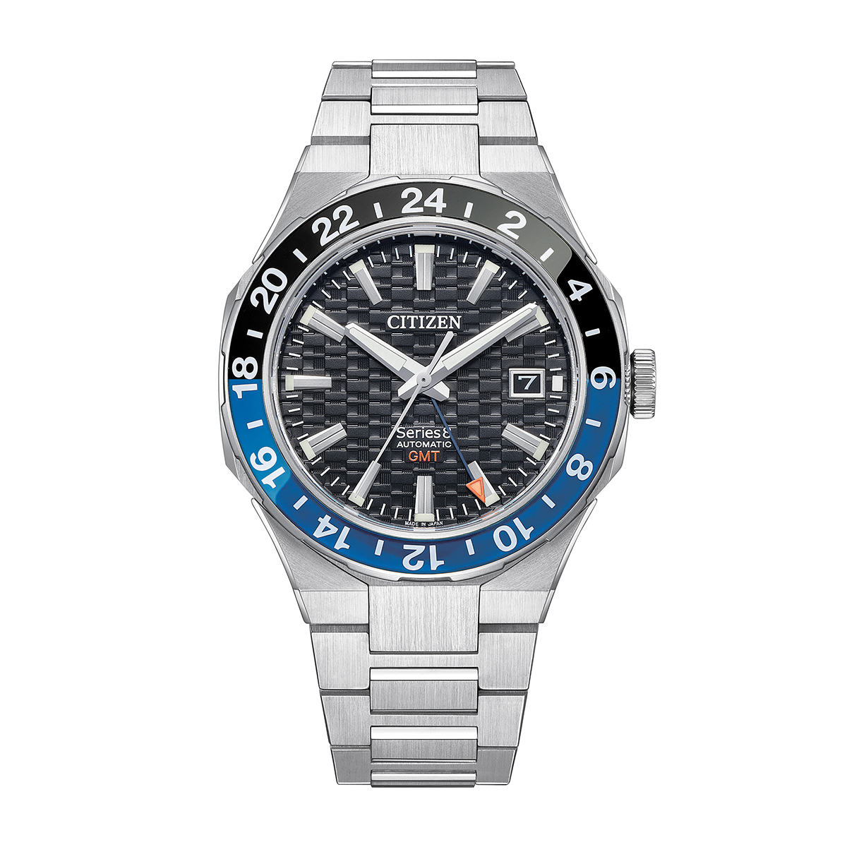 Citizen Men's Series8 880 GMT Automatic Stainless Steel Watch with Black Dial