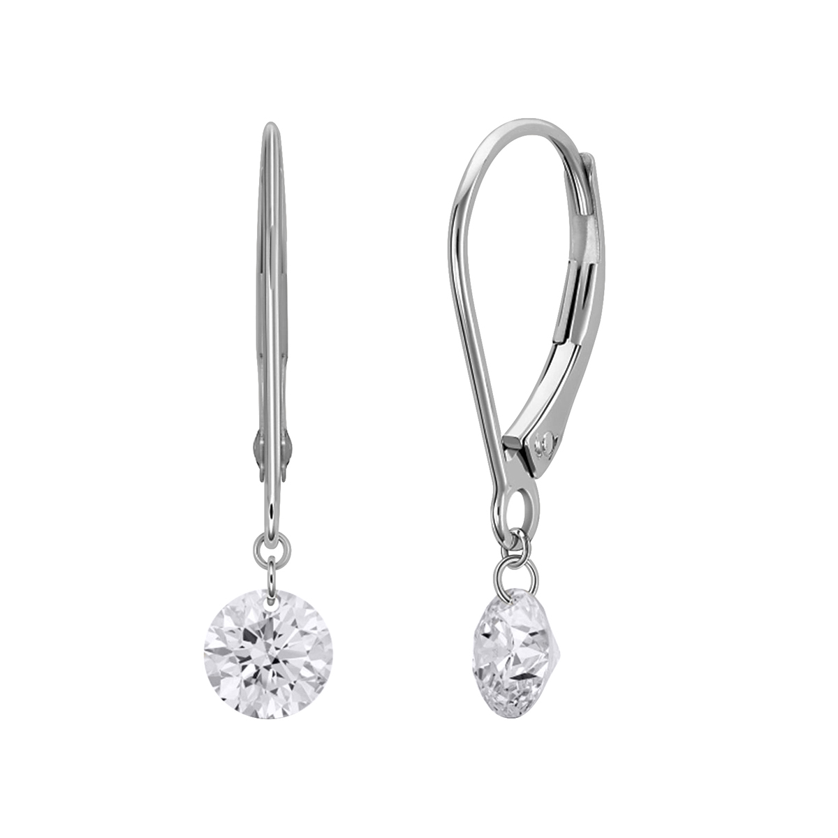 Forevermade 1 ct. tw. Lab-Grown Drilled Diamond Dangle Earrings in 10K White Gold