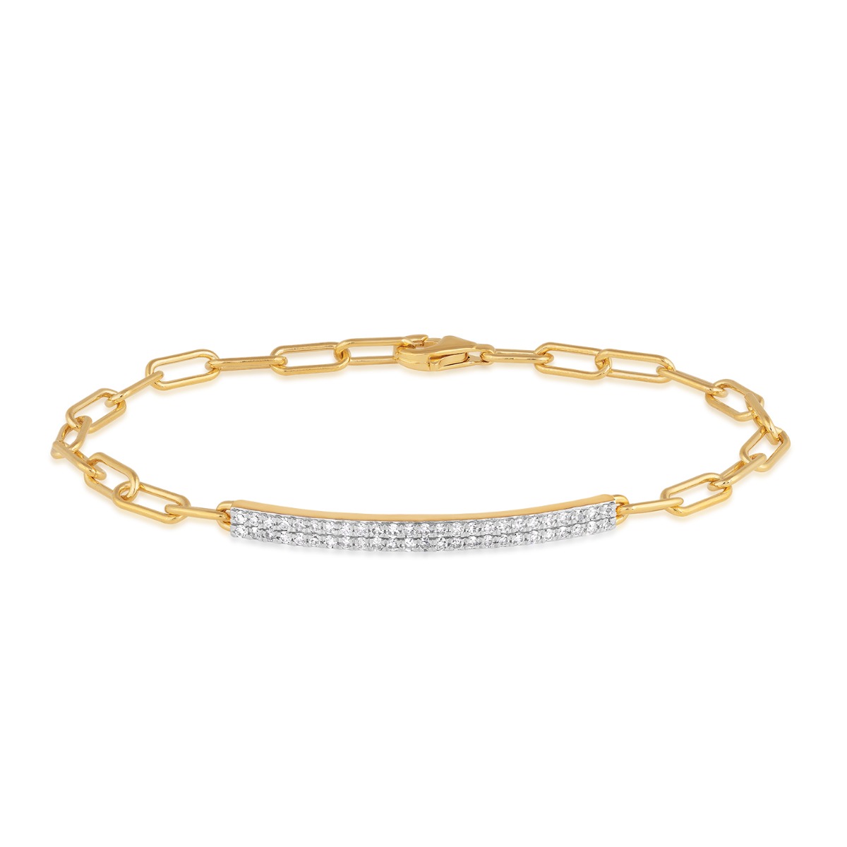 Demi Fine 1/2 ct. tw. Lab-Grown Diamond Bar Bracelet in Vermeil