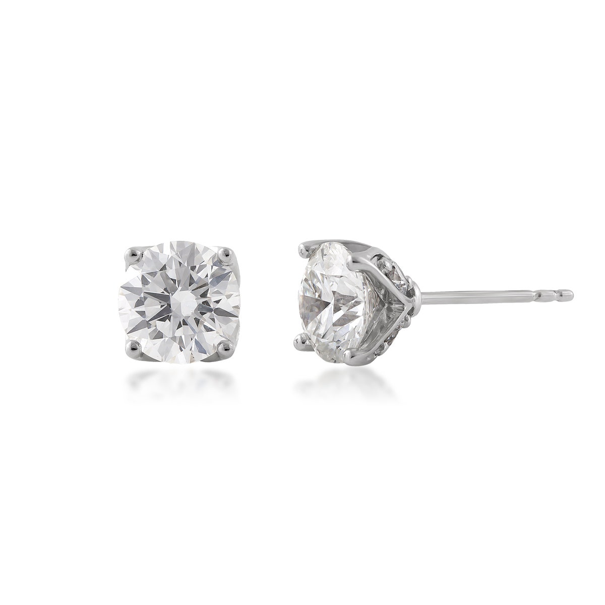 Forevermade 3 ct. tw. Lab-Grown Round Brilliant Diamond Earrings in 14K White Gold
