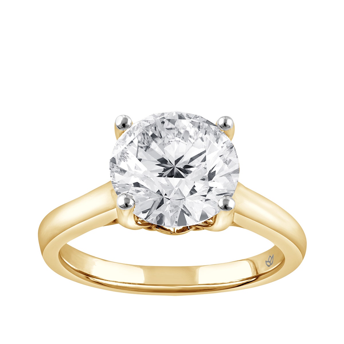 Radiance 3 ct. tw. Round Brilliant Diamond Solitaire Engagement Ring in 14K Yellow Gold
