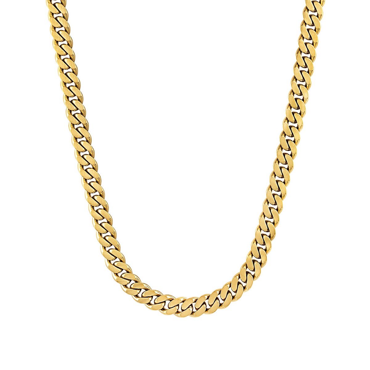 Bulova Men's 10mm 24" Link Necklace in Gold-Tone Ion Plated Stainless Steel