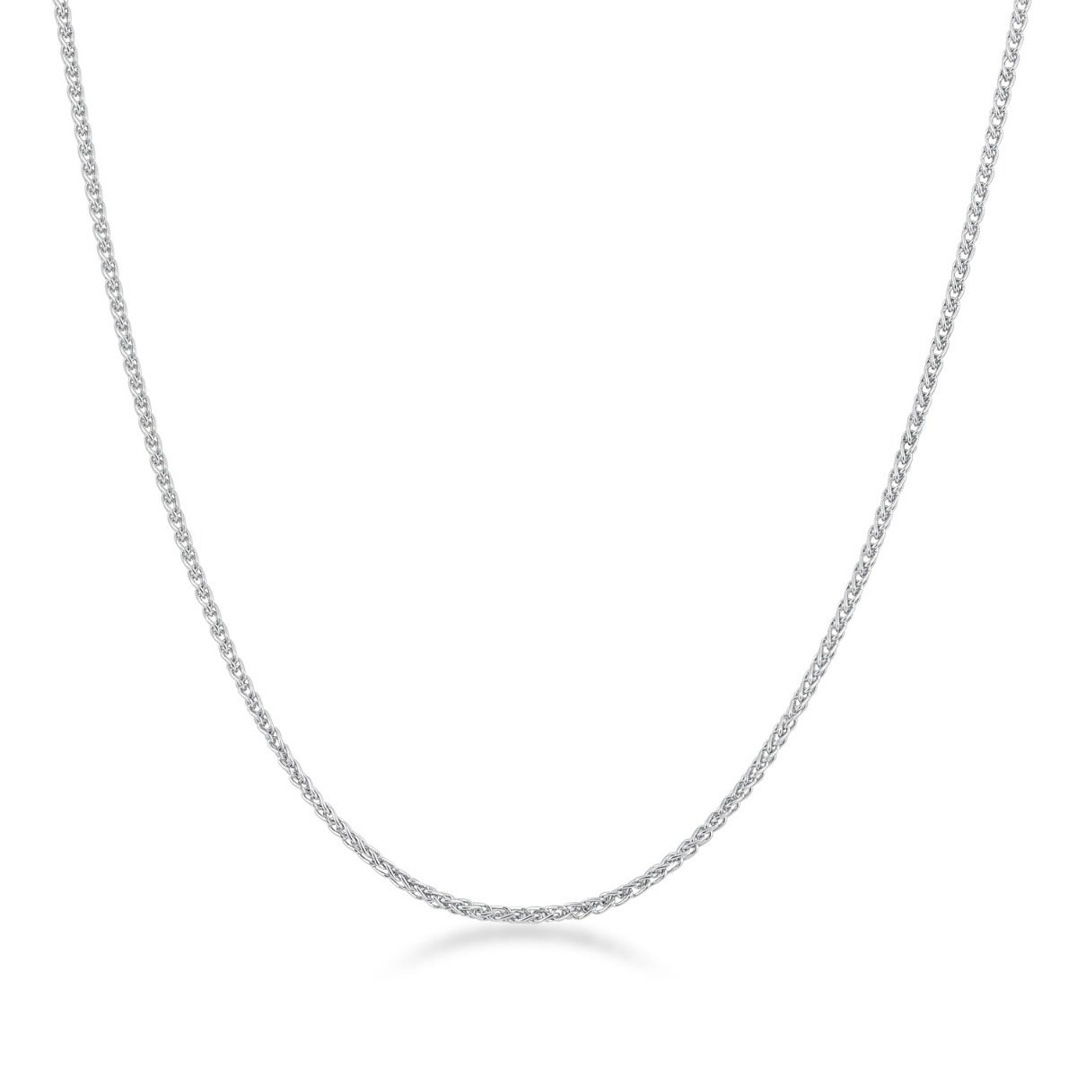 .6mm 18" Wheat Chain in 10K White Gold