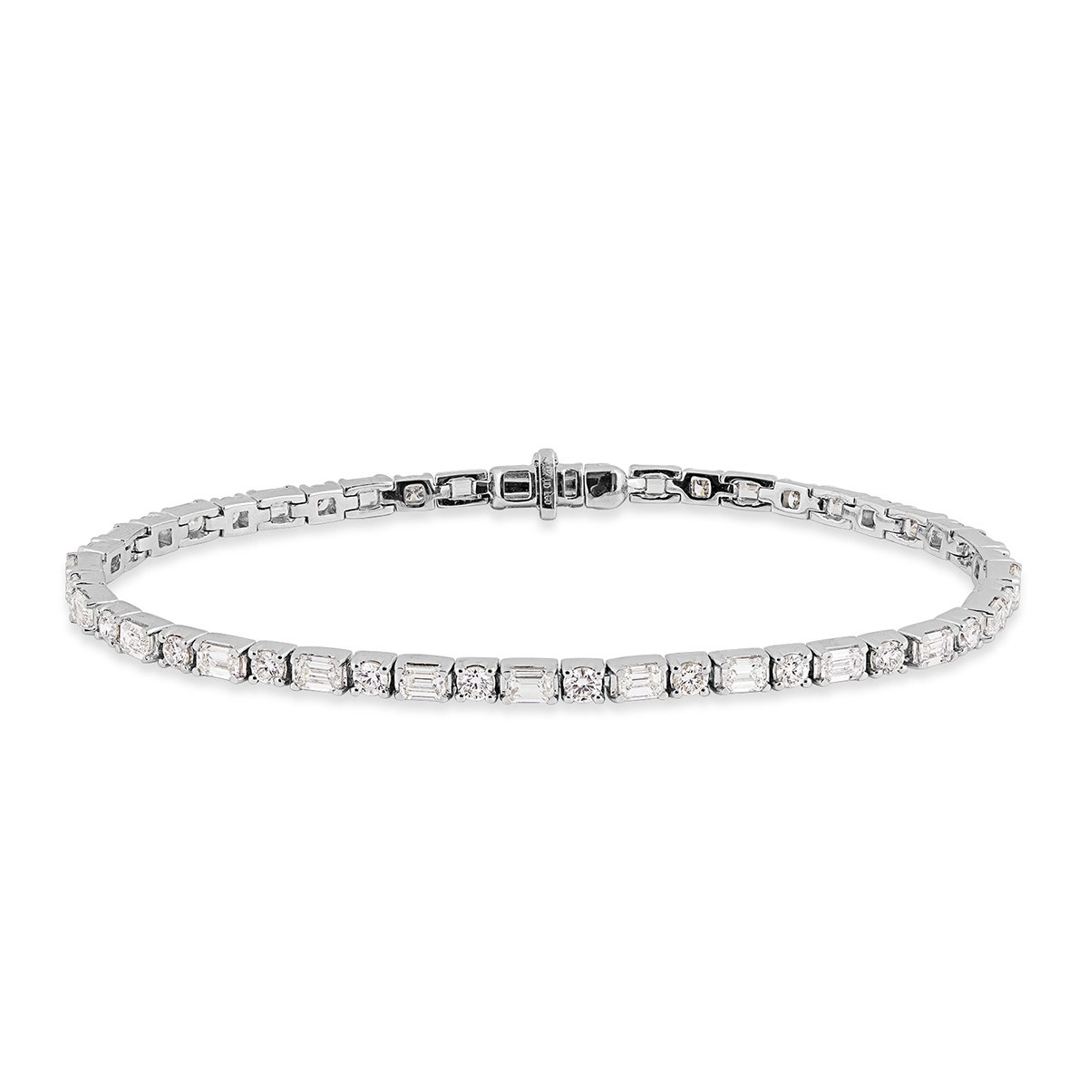 Forevermade 5 ct. tw. Lab-Grown Round & Emerald Cut Diamond Tennis Bracelet in 14K White Gold