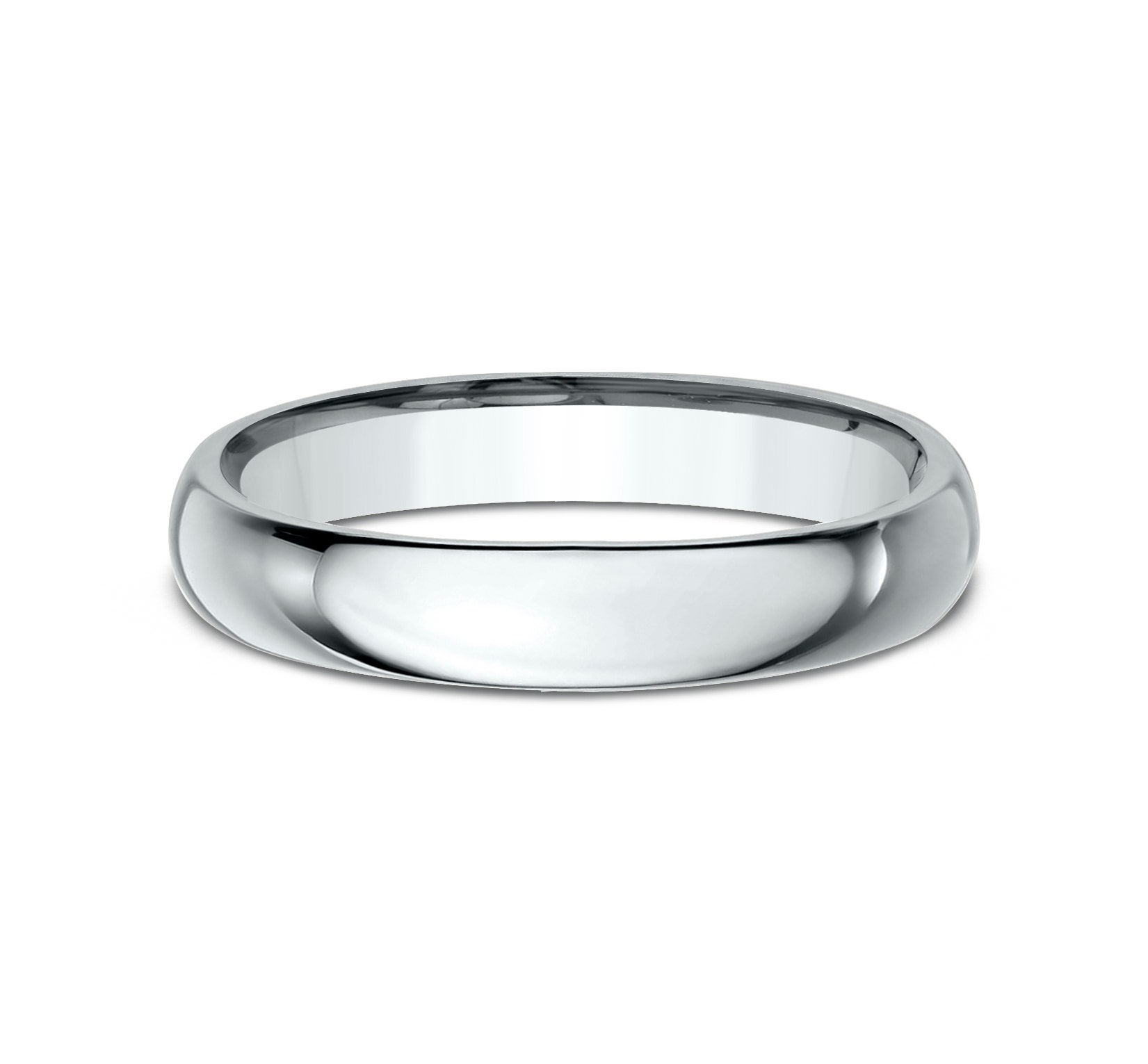 Benchmark Men's Light Comfort Fit 4mm Polished Wedding Band in 10K White Gold - LCF14010KW10