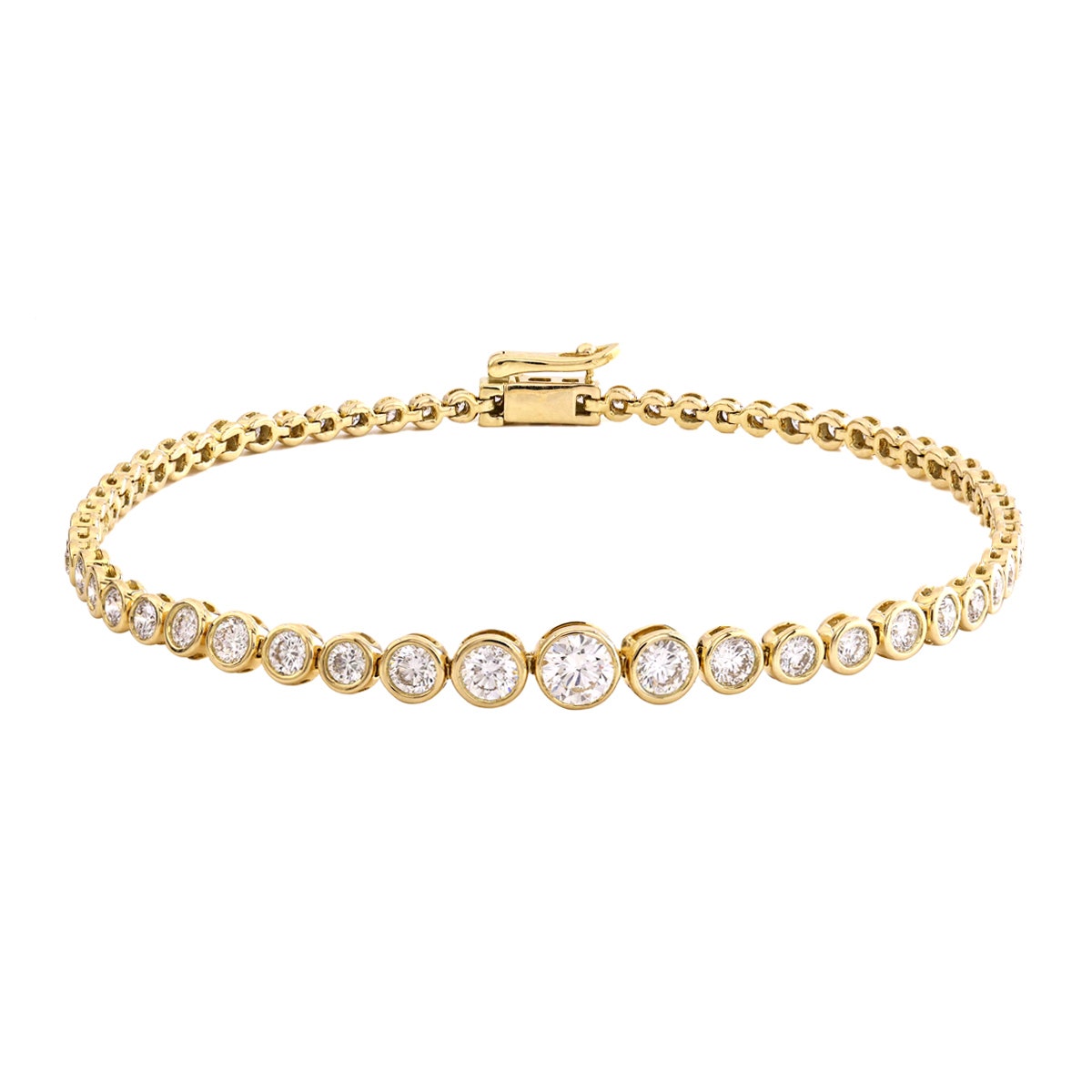 Demi Fine 2 ct. tw. Lab-Grown Graduated Tennis Bracelet in 14K Yellow Gold