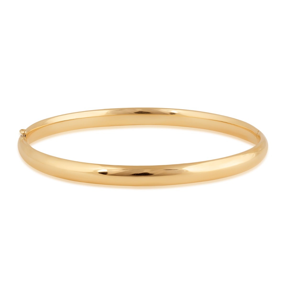6.24mm Hinge Bangle Bracelet in 10K Yellow Gold