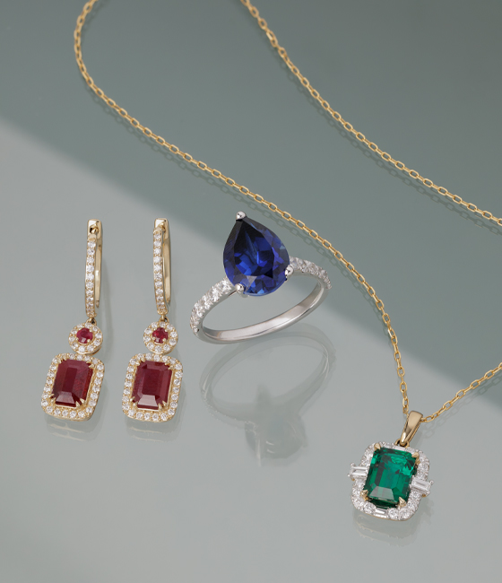 Lab-grown gemstone jewelry